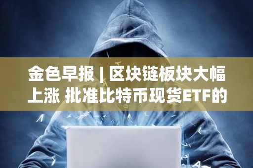 金色早報 | 區塊鏈板塊大幅上漲 批準比特幣現貨ETF的決定并未預示如何對待以太坊