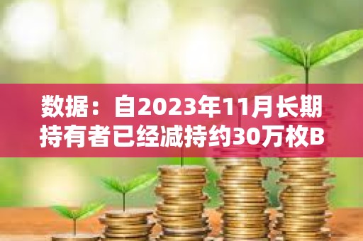 數據：自2023年11月長期持有者已經減持約30萬枚BTC，一半以上是GBTC流出