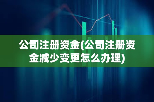 公司注冊資金(公司注冊資金減少變更怎么辦理)