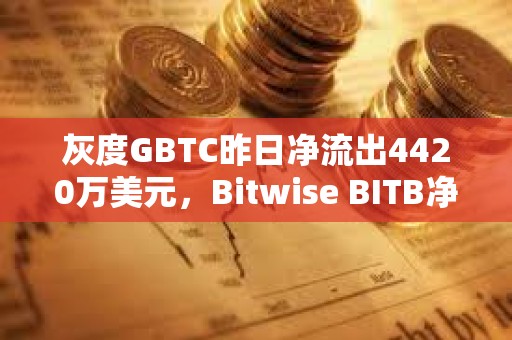 灰度GBTC昨日凈流出4420萬美元，Bitwise BITB凈流入1200萬美元