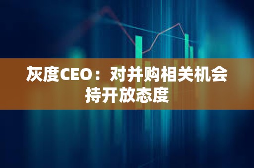 灰度CEO：對并購相關機會持開放態度