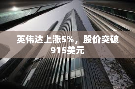 英偉達上漲5%，股價突破915美元