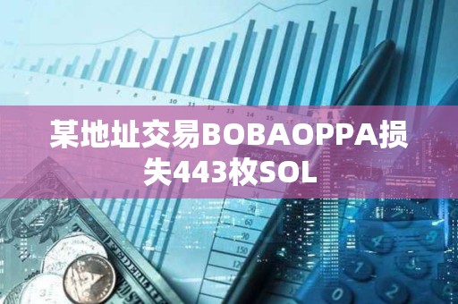 某地址交易BOBAOPPA損失443枚SOL
