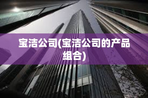 寶潔公司(寶潔公司的產品組合) 寶潔公司(寶潔公司的產品組合)
