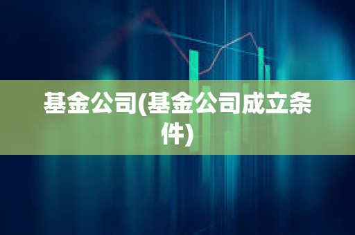 基金公司(基金公司成立條件)