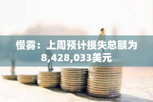 慢霧：上周預計損失總額為8,428,033美元