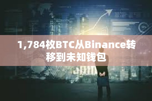 1,784枚BTC從Binance轉移到未知錢包