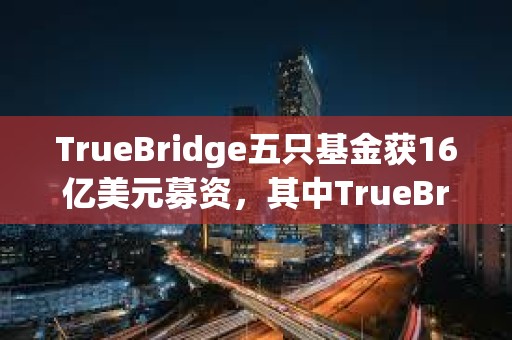 TrueBridge五只基金獲16億美元募資，其中TrueBridge Blockchain I融資6200萬美元