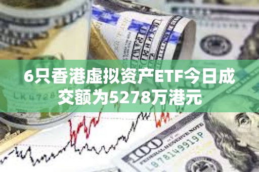 6只香港虛擬資產ETF今日成交額為5278萬港元