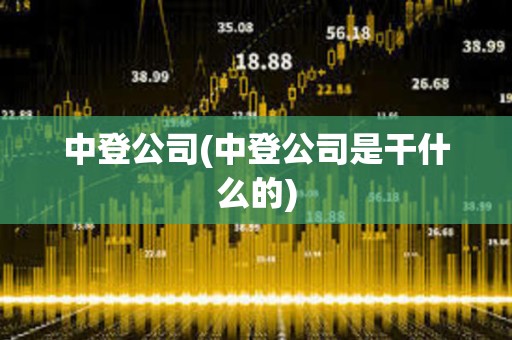 中登公司(中登公司是干什么的)