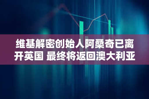 維基解密創始人阿桑奇已離開英國 最終將返回澳大利亞