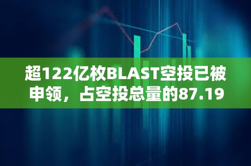 超122億枚BLAST空投已被申領，占空投總量的87.19%