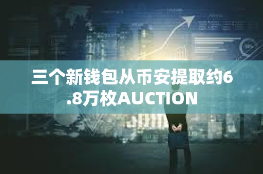 三個新錢包從幣安提取約6.8萬枚AUCTION
