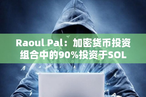 Raoul Pal:加密貨幣投資組合中的90%投資于SOL Raoul Pal:加密貨幣投資組合中的90%投資于SOL