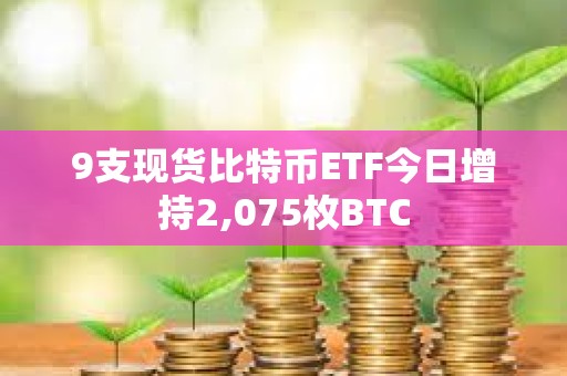9支現(xiàn)貨比特幣ETF今日增持2,075枚BTC