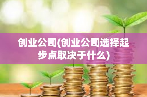 創業公司(創業公司選擇起步點取決于什么) 創業公司(創業公司選擇起步點取決于什么)