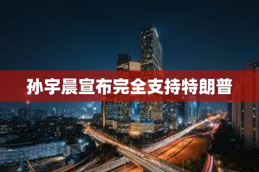 孫宇晨宣布完全支持特朗普