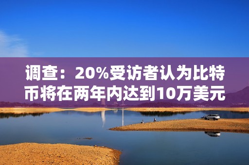 調查：20%受訪者認為比特幣將在兩年內達到10萬美元