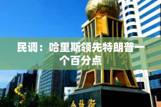 民調(diào)：哈里斯領(lǐng)先特朗普一個百分點