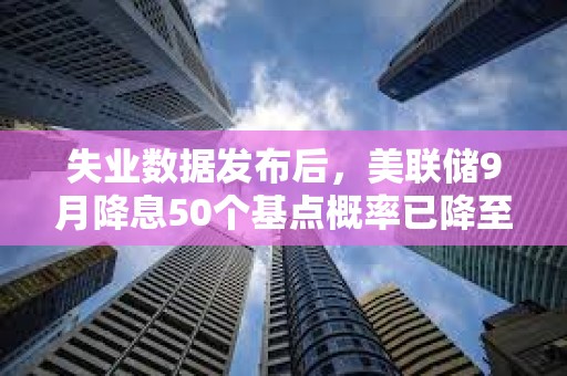 失業(yè)數(shù)據(jù)發(fā)布后，美聯(lián)儲9月降息50個基點概率已降至30%