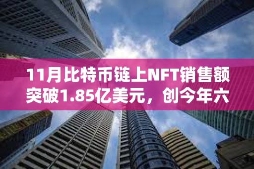 11月比特幣鏈上NFT銷售額突破1.85億美元，創今年六月以來新高