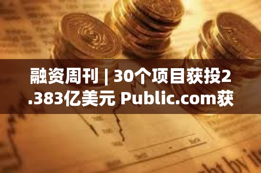 融資周刊 | 30個項目獲投2.383億美元 Public.com獲投1.35億元