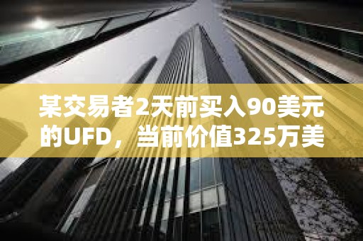 某交易者2天前買入90美元的UFD，當前價值325萬美元