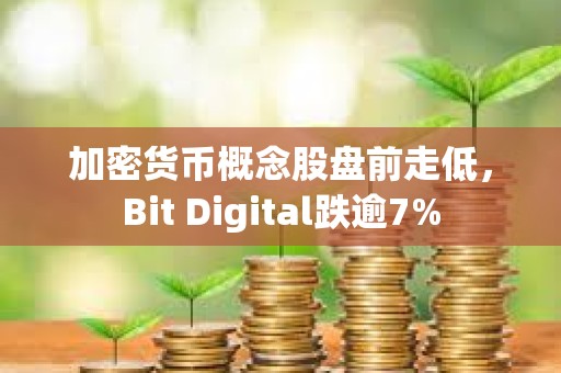 加密貨幣概念股盤前走低，Bit Digital跌逾7%