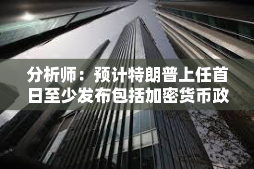 分析師：預計特朗普上任首日至少發布包括加密貨幣政策等25項行政命令