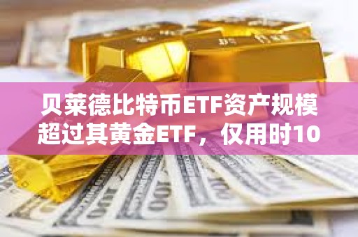 貝萊德比特幣ETF資產規模超過其黃金ETF，僅用時10個月