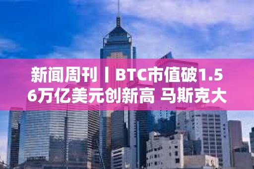 新聞周刊丨BTC市值破1.56萬億美元創(chuàng)新高 馬斯克大選捐款回報(bào)率已超150倍