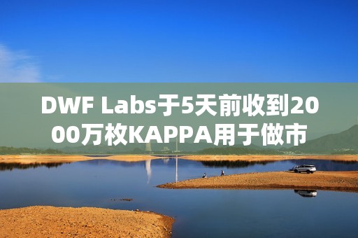 DWF Labs于5天前收到2000萬枚KAPPA用于做市
