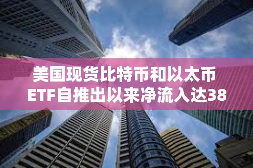 美國現(xiàn)貨比特幣和以太幣 ETF自推出以來凈流入達383億美元
