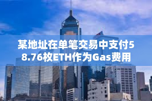 某地址在單筆交易中支付58.76枚ETH作為Gas費用