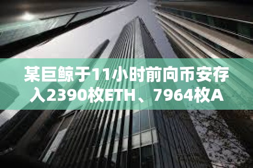 某巨鯨于11小時前向幣安存入2390枚ETH、7964枚AAVE和2321枚COMP