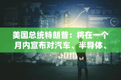美國總統(tǒng)特朗普：將在一個月內(nèi)宣布對汽車、半導(dǎo)體、芯片、制藥以及可能的木材征收關(guān)稅