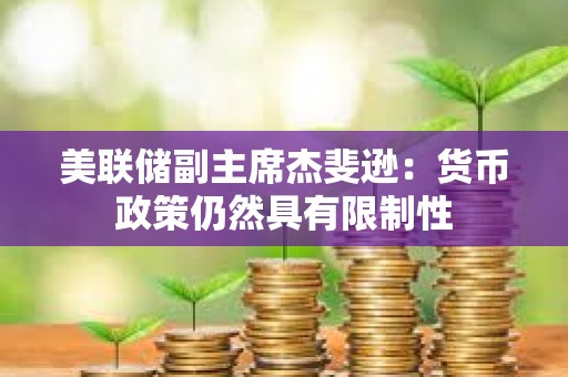 美聯(lián)儲(chǔ)副主席杰斐遜：貨幣政策仍然具有限制性