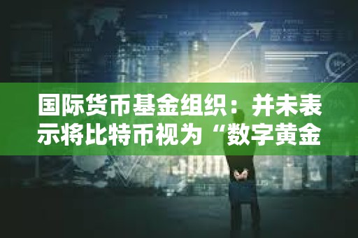國際貨幣基金組織：并未表示將比特幣視為“數字黃金”。