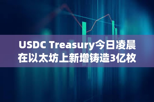 USDC Treasury今日凌晨在以太坊上新增鑄造3億枚USDC