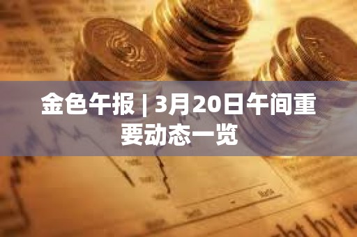 金色午報(bào) | 3月20日午間重要?jiǎng)討B(tài)一覽