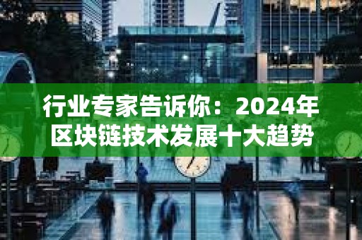 行業專家告訴你：2024年區塊鏈技術發展十大趨勢