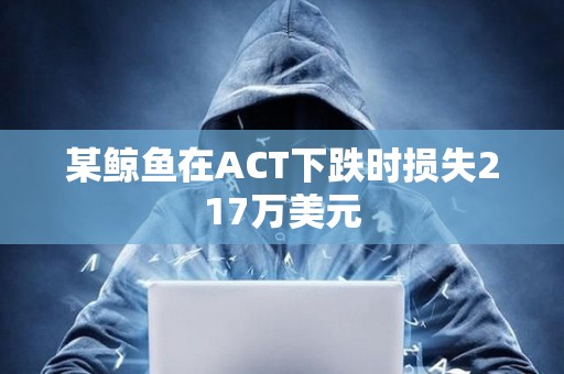 某鯨魚在ACT下跌時損失217萬美元