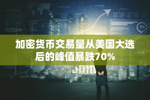 加密貨幣交易量從美國大選后的峰值暴跌70%