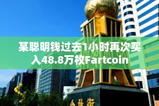 某聰明錢過去1小時再次買入48.8萬枚Fartcoin