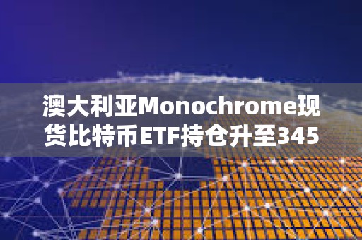 澳大利亞Monochrome現(xiàn)貨比特幣ETF持倉升至345枚BTC
