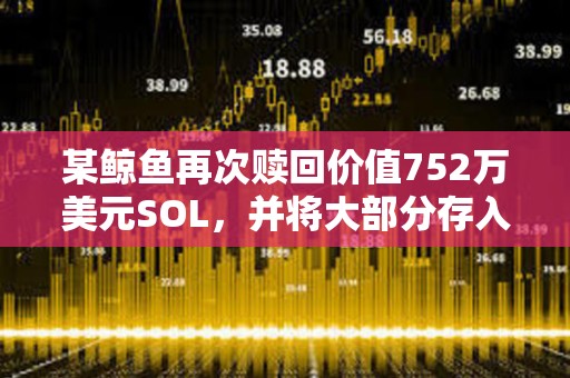 某鯨魚再次贖回價值752萬美元SOL，并將大部分存入Binance