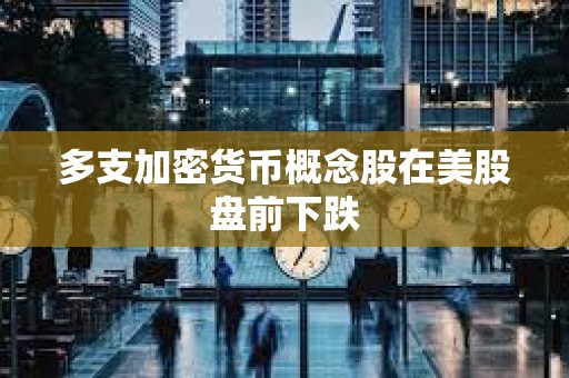 多支加密貨幣概念股在美股盤前下跌