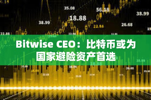 Bitwise CEO：比特幣或為國家避險資產首選