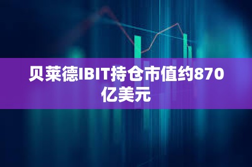 貝萊德IBIT持倉市值約870億美元