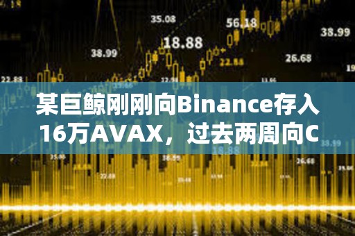某巨鯨剛剛向Binance存入16萬AVAX，過去兩周向CEX累計(jì)存入26萬AVAX